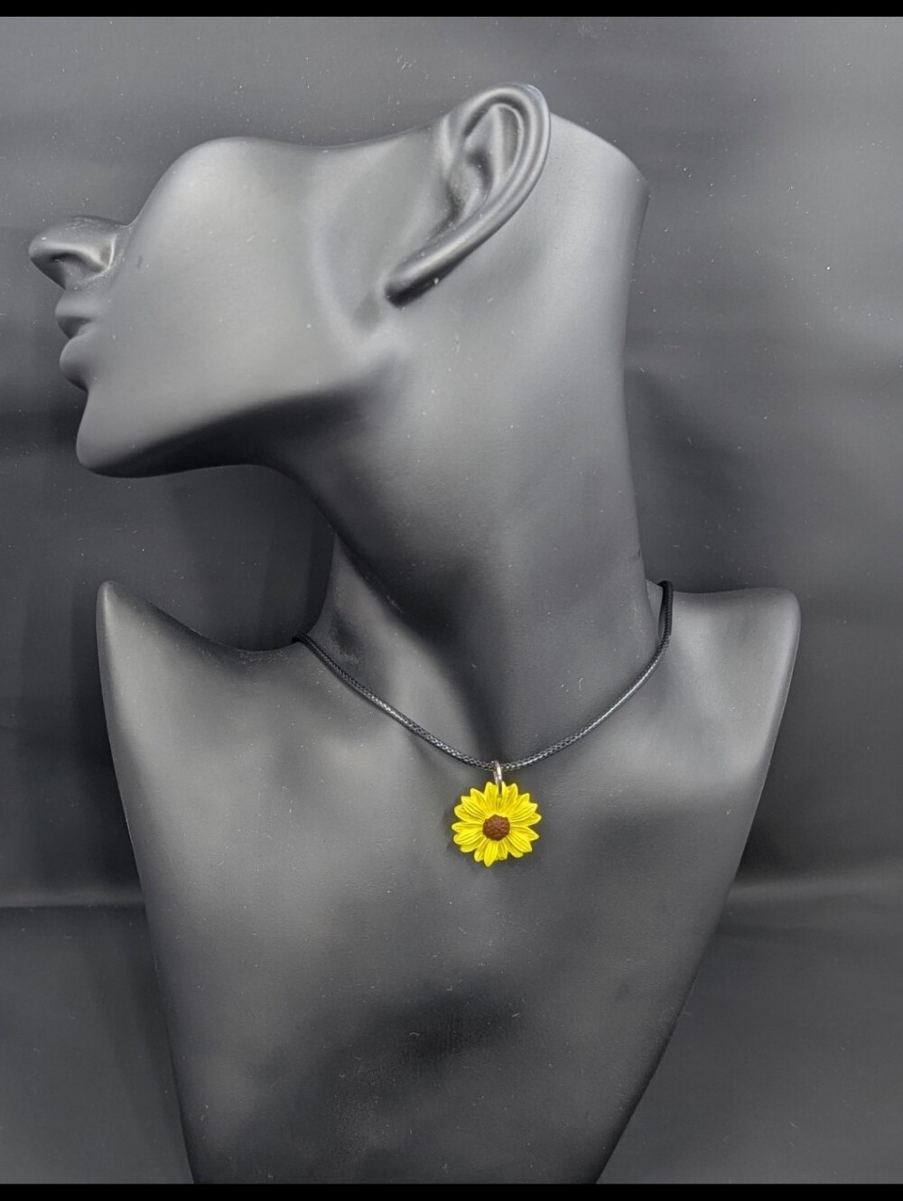 Yellow Daisy Pendant Necklace